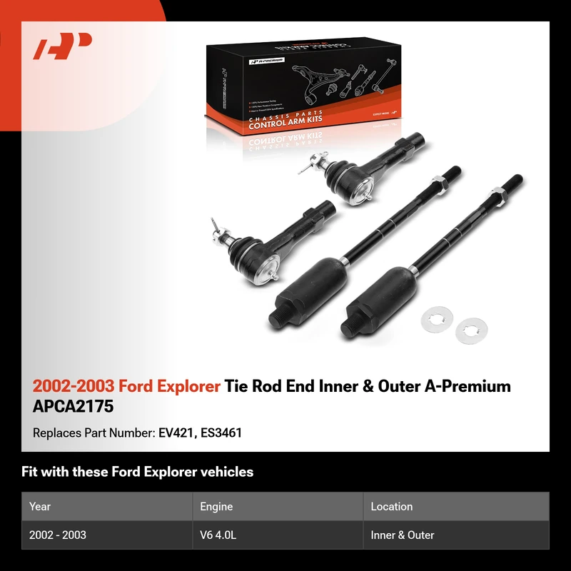 2002-2003 Ford Explorer Tie Rod End Inner & Outer A-Premium APCA2175
