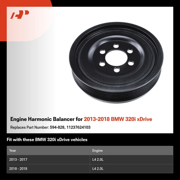 Engine Harmonic Balancer for 2013-2018 BMW 320i xDrive