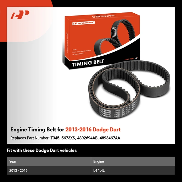 Engine Timing Belt for 2013-2016 Dodge Dart