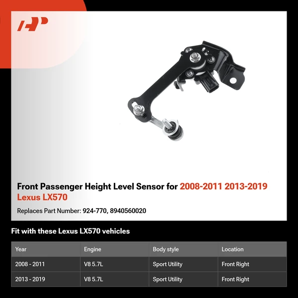 Front Passenger Height Level Sensor for 2008-2011 2013-2019 Lexus LX570