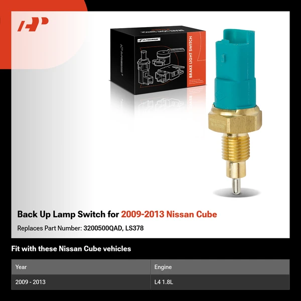 Back Up Lamp Switch for 2009-2013 Nissan Cube