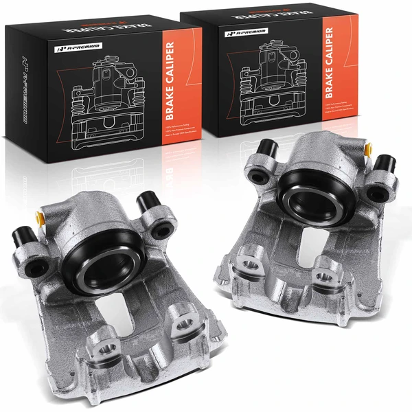 2014-2019 BMW X6 2-Pc Brake Caliper Front Driver & Passenger 1-Piston A-Premium APBC0513