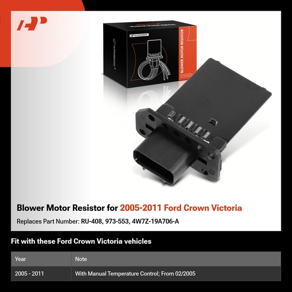 Blower Motor Resistor for 2005-2011 Ford Crown Victoria