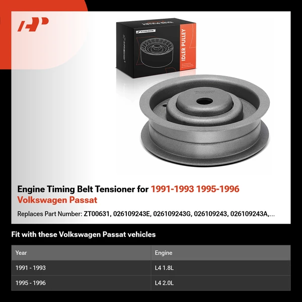 Engine Timing Belt Tensioner for 1991-1993 1995-1996 Volkswagen Passat