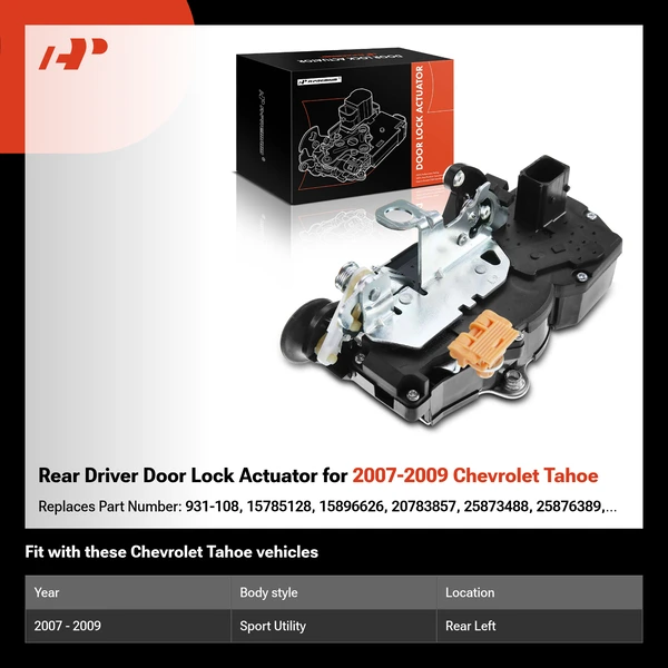 Rear Driver Door Lock Actuator for 2007-2009 Chevrolet Tahoe