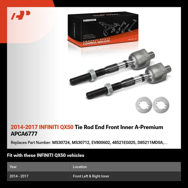 2014-2017 INFINITI QX50 Tie Rod End Front Inner A-Premium APCA6777
