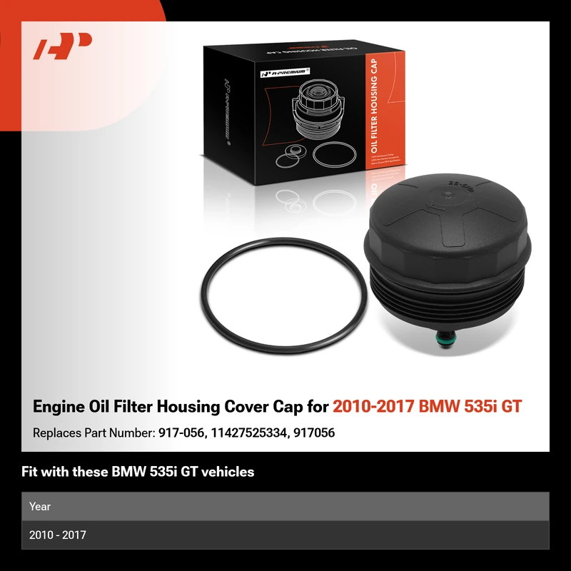Engine Oil Filter Housing Cover Cap for 2010-2017 BMW 535i GT