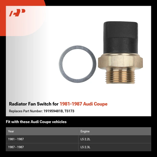 Radiator Fan Switch for 1981-1987 Audi Coupe