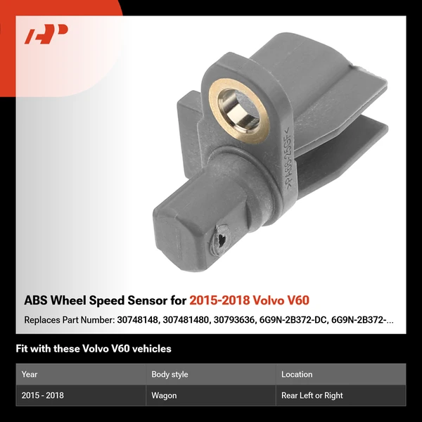 ABS Wheel Speed Sensor for 2015-2018 Volvo V60