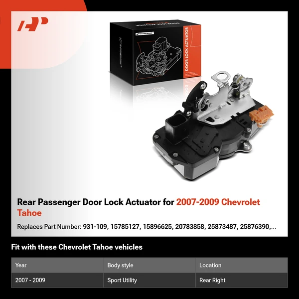 Rear Passenger Door Lock Actuator for 2007-2009 Chevrolet Tahoe