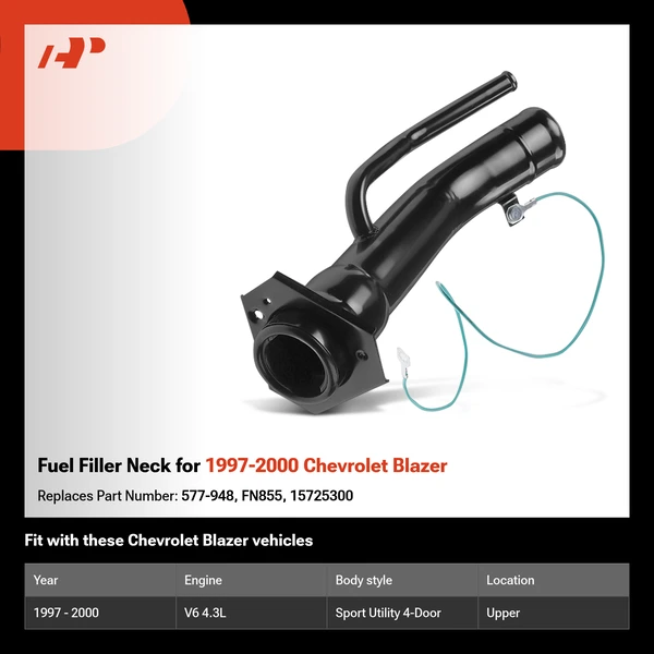 Fuel Filler Neck for 1997-2000 Chevrolet Blazer