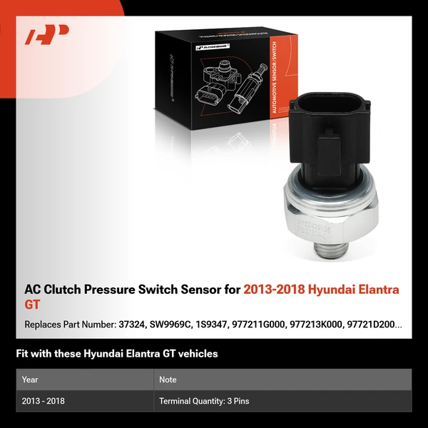 AC Clutch Pressure Switch Sensor for 2013-2018 Hyundai Elantra GT
