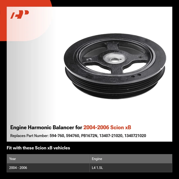Engine Harmonic Balancer for 2004-2006 Scion xB
