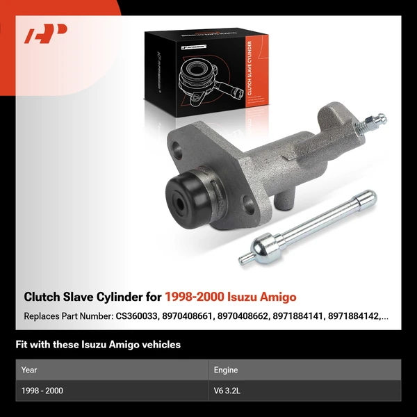 Clutch Slave Cylinder for 1998-2000 Isuzu Amigo