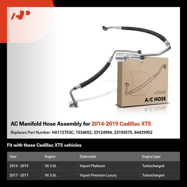 AC Manifold Hose Assembly for 2014-2019 Cadillac XTS