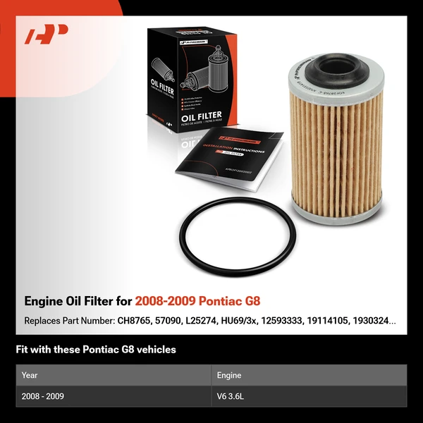 Engine Oil Filter for 2008-2009 Pontiac G8