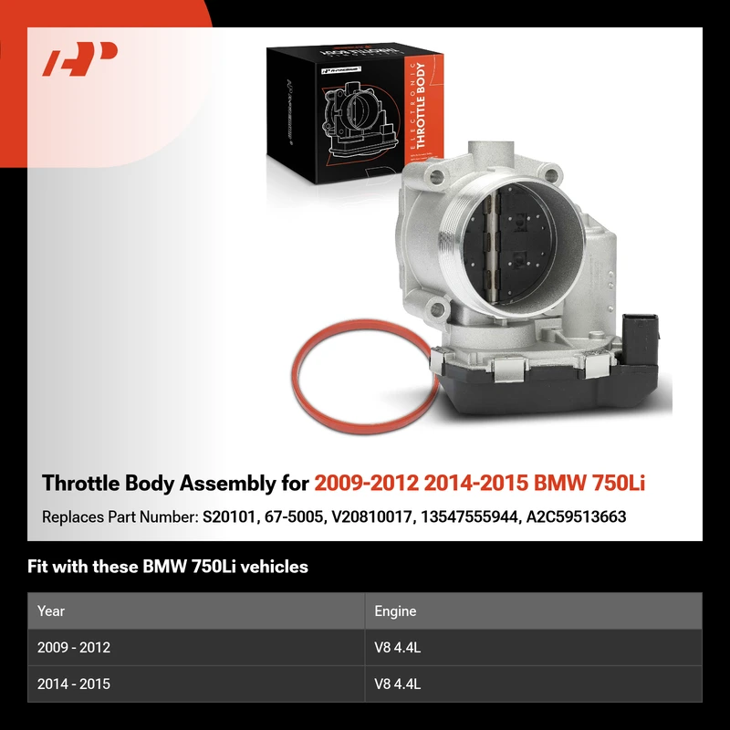 Throttle Body Assembly for 2009-2012 2014-2015 BMW 750Li
