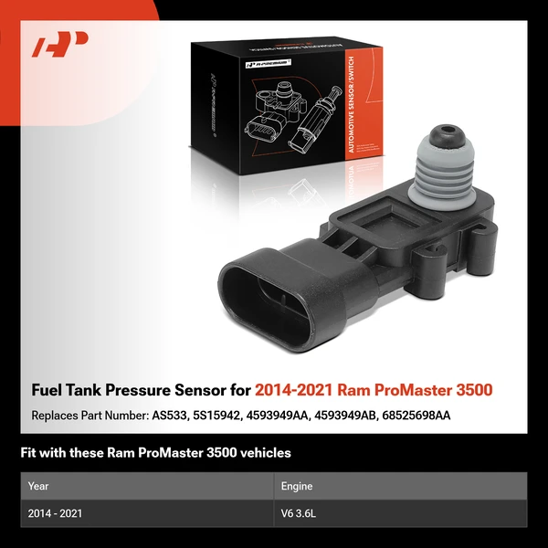 Fuel Tank Pressure Sensor for 2014-2021 Ram ProMaster 3500