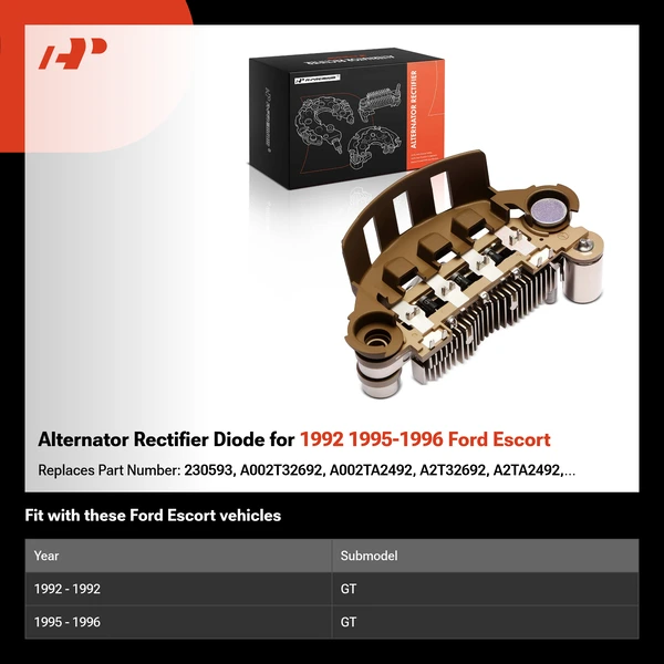 Alternator Rectifier Diode for 1992 1995-1996 Ford Escort