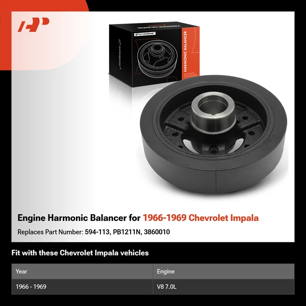 Engine Harmonic Balancer for 1966-1969 Chevrolet Impala