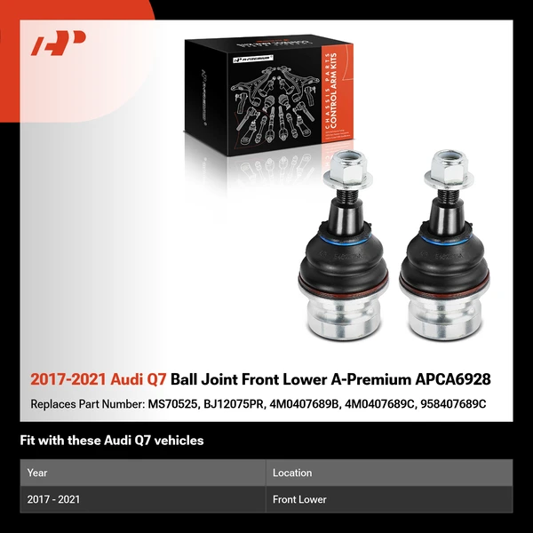 2017-2021 Audi Q7 Ball Joint Front Lower A-Premium APCA6928