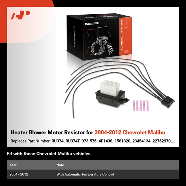 Heater Blower Motor Resistor for 2004-2012 Chevrolet Malibu