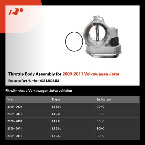 Throttle Body Assembly for 2009-2011 Volkswagen Jetta