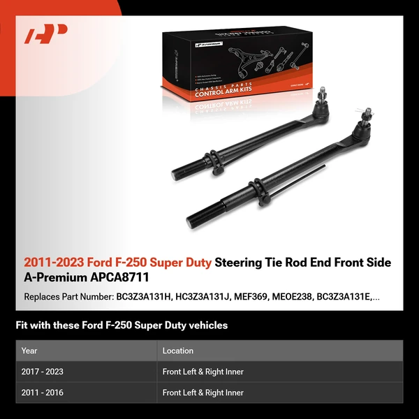 2011-2023 Ford F-250 Super Duty Steering Tie Rod End Front Side A-Premium APCA8711