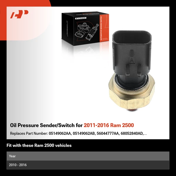 Oil Pressure Sender/Switch for 2011-2016 Ram 2500