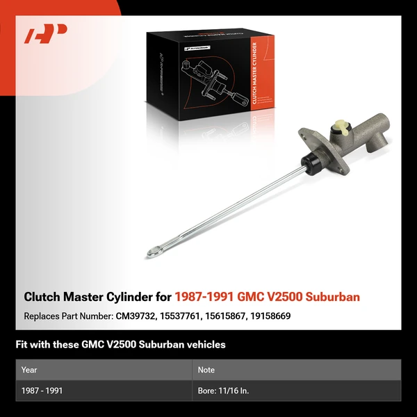 Clutch Master Cylinder for 1987-1991 GMC V2500 Suburban