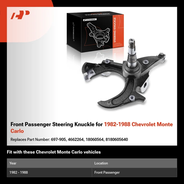 Front Passenger Steering Knuckle for 1982-1988 Chevrolet Monte Carlo