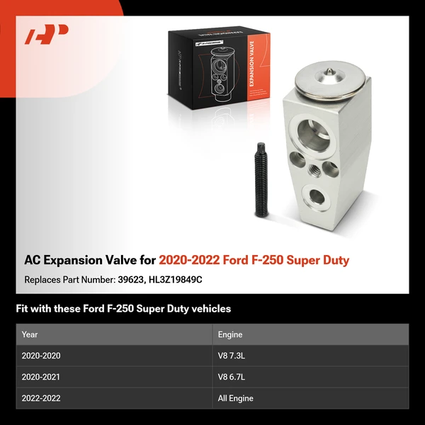 AC Expansion Valve for 2020-2022 Ford F-250 Super Duty