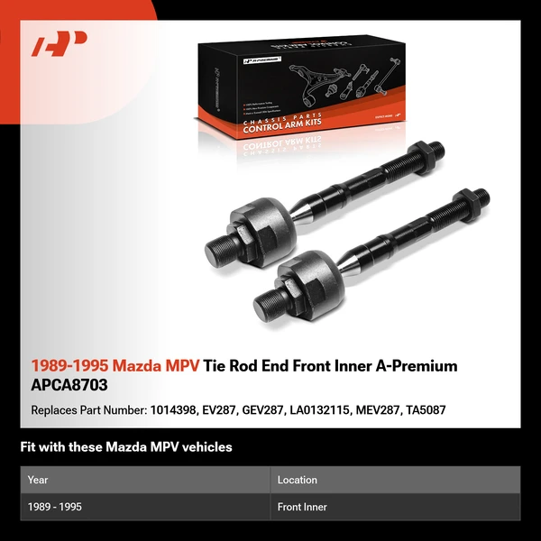 1989-1995 Mazda MPV Tie Rod End Front Inner A-Premium APCA8703