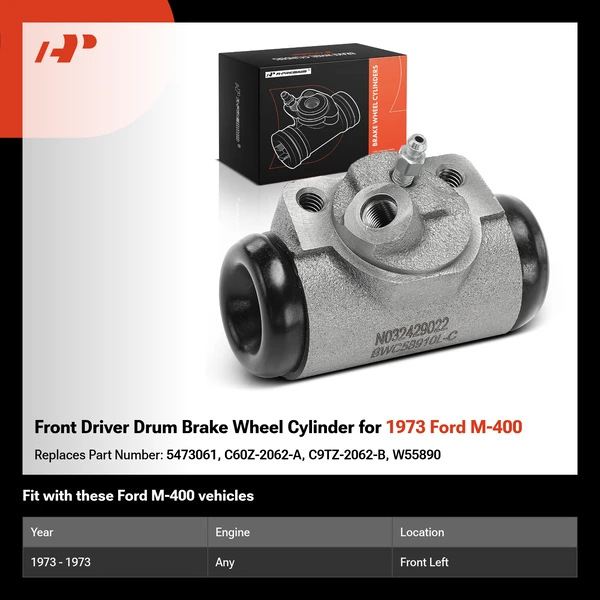 Front Driver Drum Brake Wheel Cylinder for 1973 Ford M-400