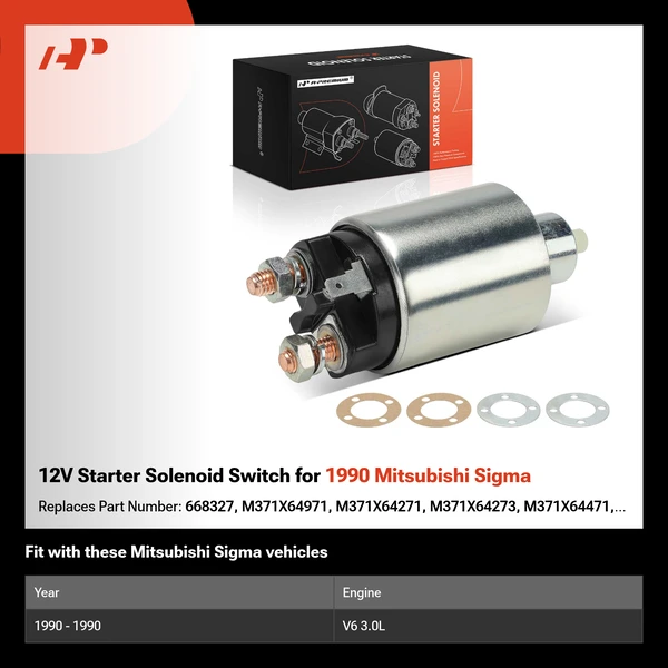 12V Starter Solenoid Switch for 1990 Mitsubishi Sigma