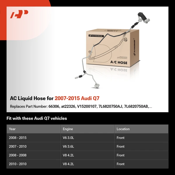 AC Liquid Hose for 2007-2015 Audi Q7