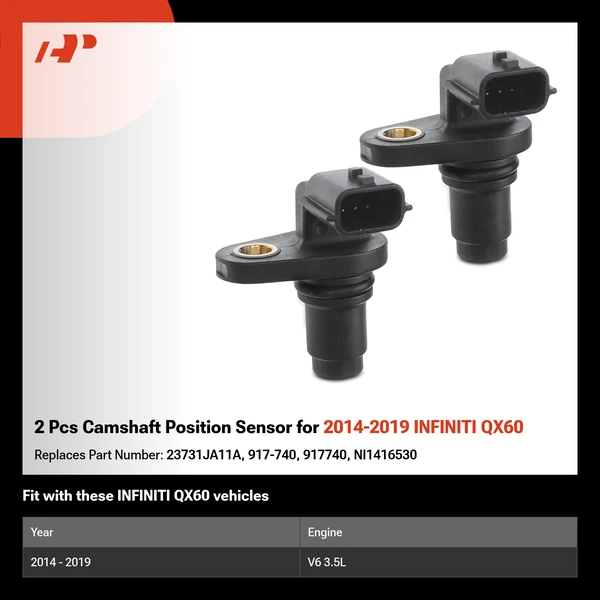 2 Pcs Camshaft Position Sensor for 2014-2019 INFINITI QX60