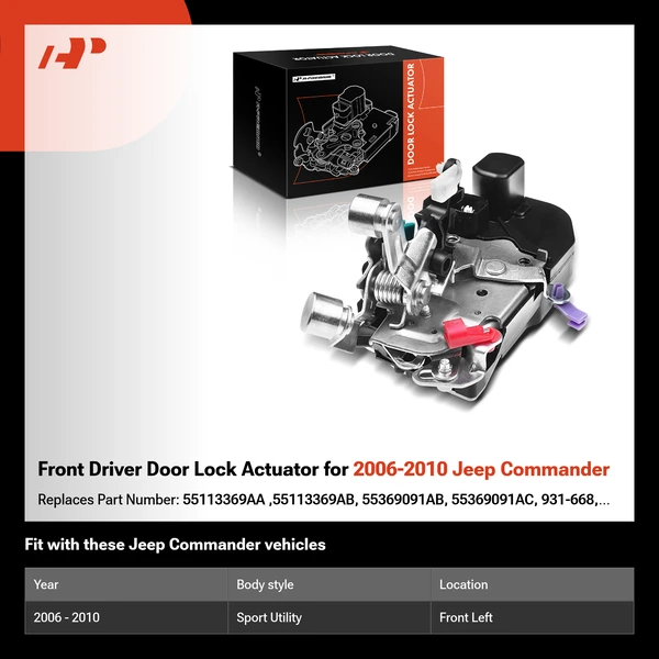 Front Driver Door Lock Actuator for 2006-2010 Jeep Commander