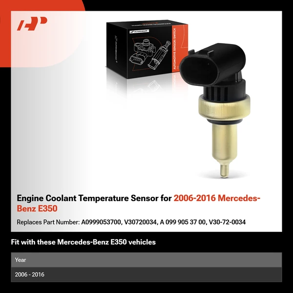 Engine Coolant Temperature Sensor for 2006-2016 Mercedes-Benz E350