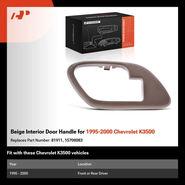 Beige Interior Door Handle for 1995-2000 Chevrolet K3500