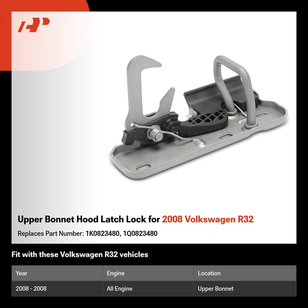 Upper Bonnet Hood Latch Lock for 2008 Volkswagen R32