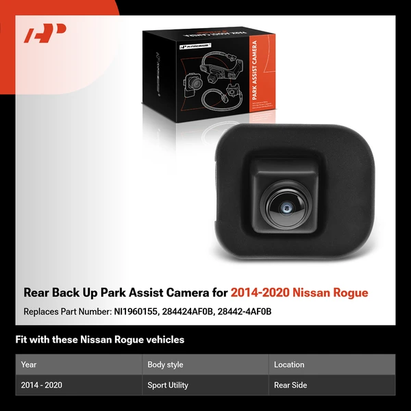Rear Back Up Park Assist Camera for 2014-2020 Nissan Rogue