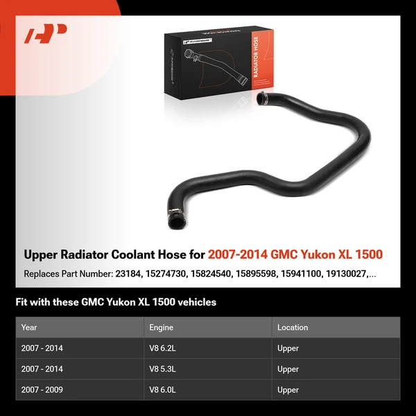 Upper Radiator Coolant Hose for 2007-2014 GMC Yukon XL 1500