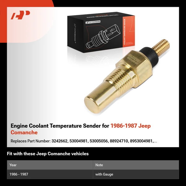 Engine Coolant Temperature Sender for 1986-1987 Jeep Comanche