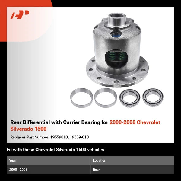 Rear Differential with Carrier Bearing for 2000-2008 Chevrolet Silverado 1500