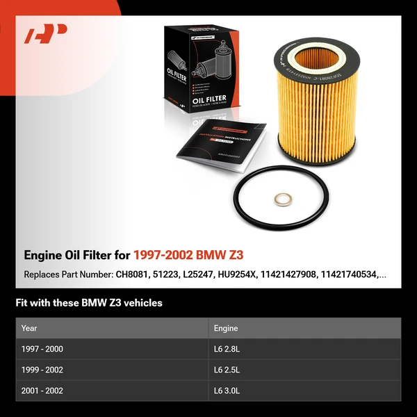 Engine Oil Filter for 1997-2002 BMW Z3