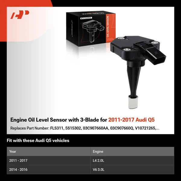 Engine Oil Level Sensor with 3-Blade for 2011-2017 Audi Q5