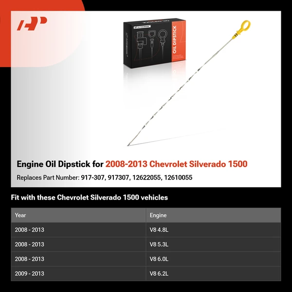 Engine Oil Dipstick for 2008-2013 Chevrolet Silverado 1500