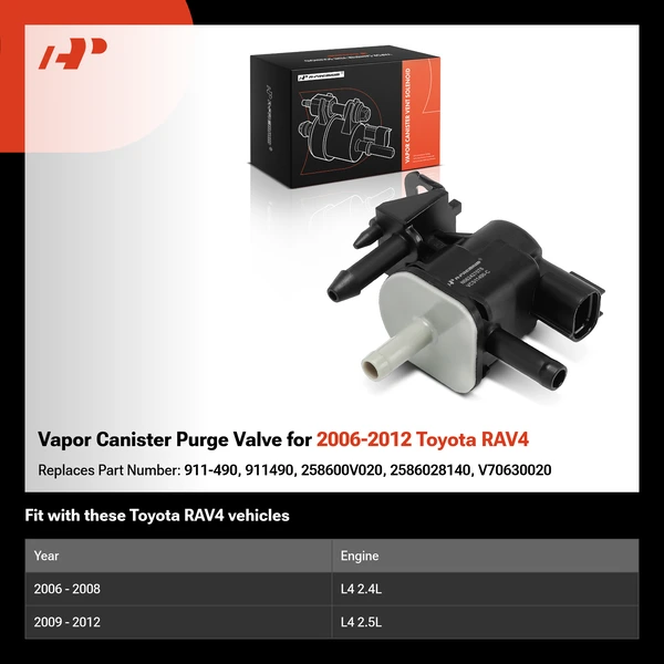 Vapor Canister Purge Valve for 2006-2012 Toyota RAV4