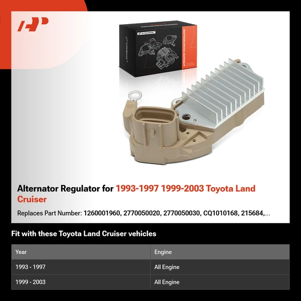 Alternator Regulator for 1993-1997 1999-2003 Toyota Land Cruiser